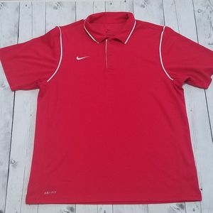 Nike Dri Fit Large Mens Red Short sleeve shirt
